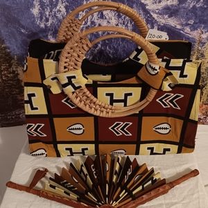 Handbag With Small Hand Fan